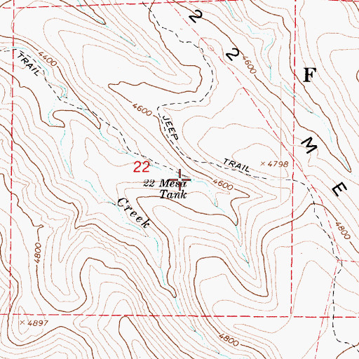 Topographic Map of Mesa Tank, AZ