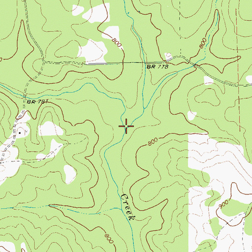 Topographic Map of Long Branch, GA