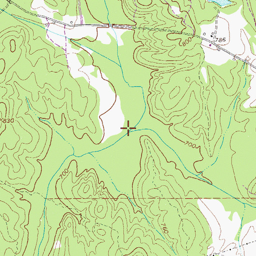 Topographic Map of Long Branch, GA