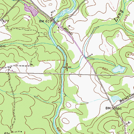 Topographic Map of Long Branch, GA