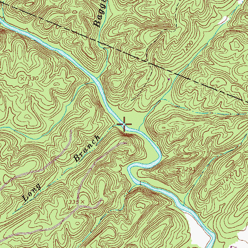 Topographic Map of Long Branch, GA