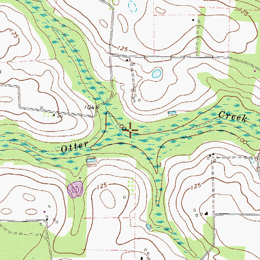 Topographic Map of Long Branch, GA