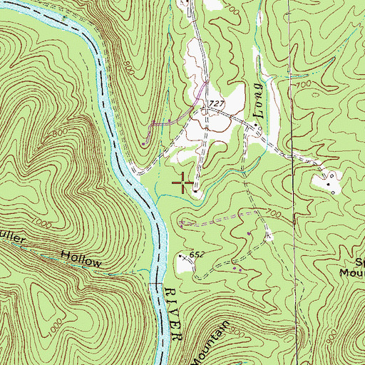 Topographic Map of Long Branch, GA