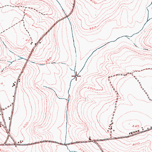 Topographic Map of Long Branch, GA