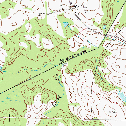 Topographic Map of Long Branch, GA