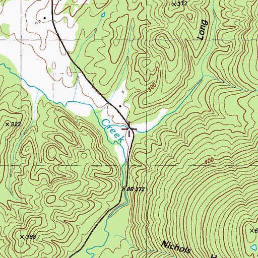Topographic Map of Long Hollow, GA