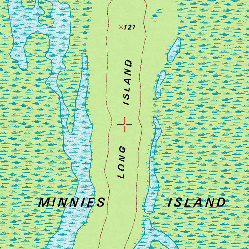 Topographic Map of Long Island, GA