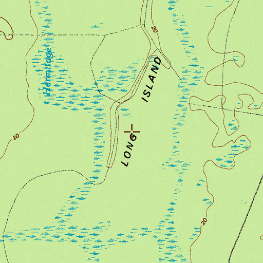 Topographic Map of Long Island, GA