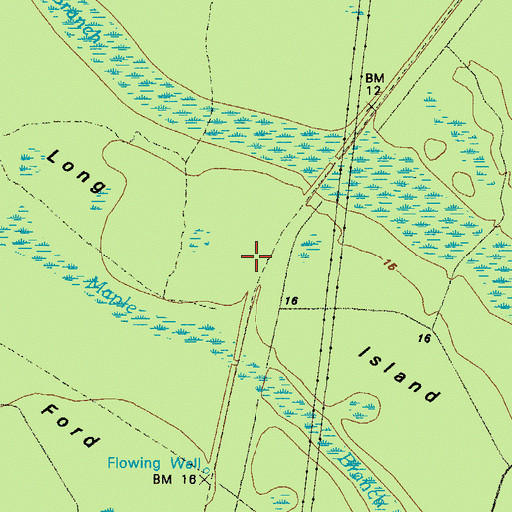 Topographic Map of Long Island, GA