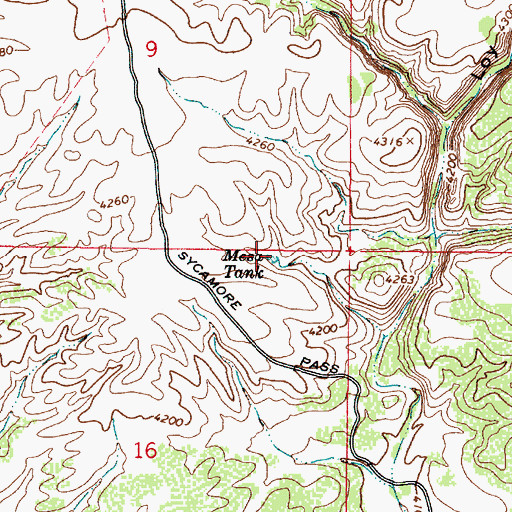 Topographic Map of Mesa Tank, AZ