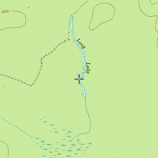 Topographic Map of Long Lake, GA