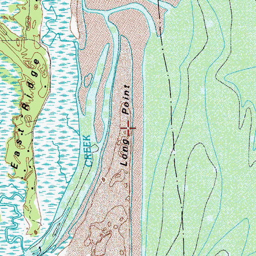 Topographic Map of Long Point, GA