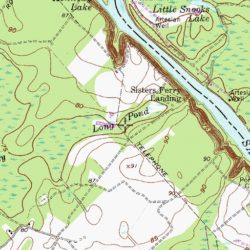 Topographic Map of Long Pond, GA