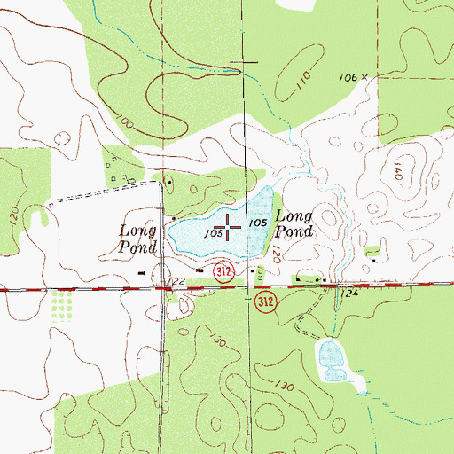 Topographic Map of Long Pond, GA