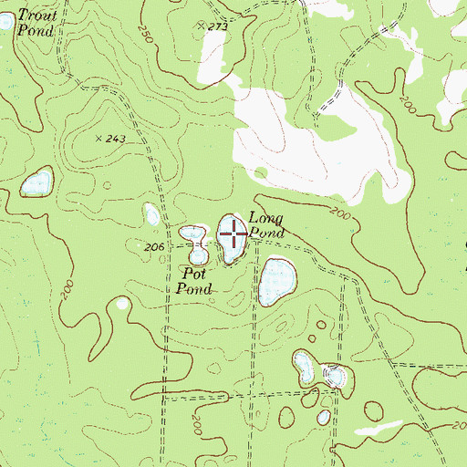 Topographic Map of Long Pond, GA