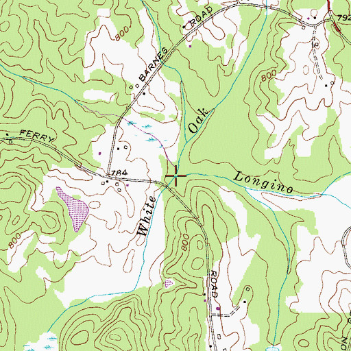Topographic Map of Longino Creek, GA