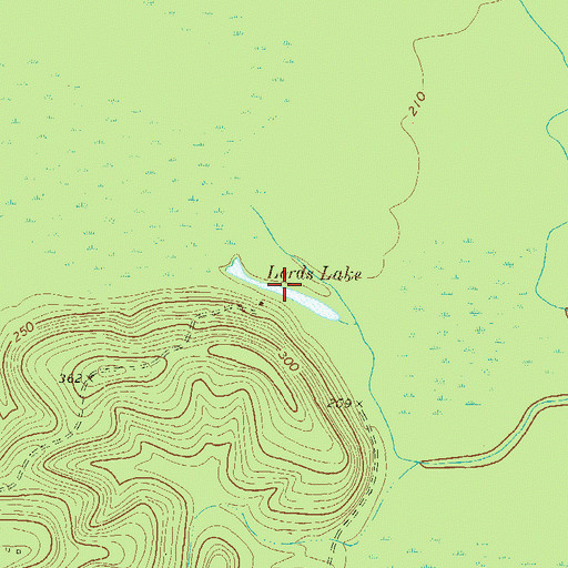 Topographic Map of Lord Lake, GA