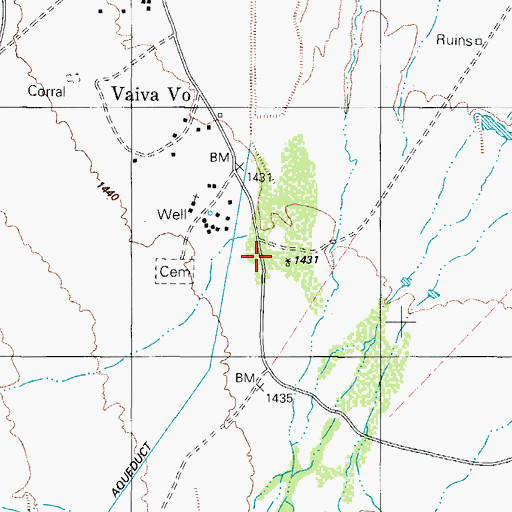 Topographic Map of Mesa Wash, AZ