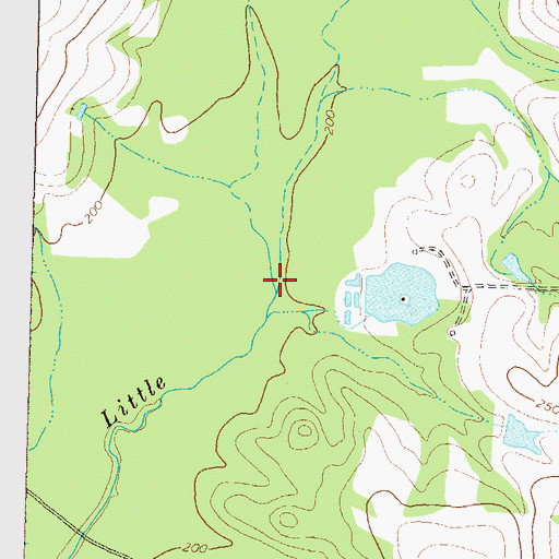 Topographic Map of Lost Creek, GA