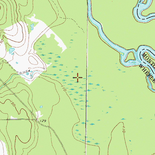 Topographic Map of Lotts Creek, GA