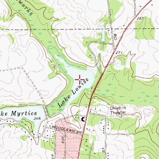 Topographic Map of Lake Louise, GA
