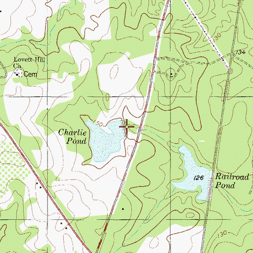 Topographic Map of Lovett Hill Church, GA