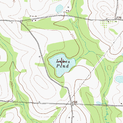 Topographic Map of Lukes Pond, GA