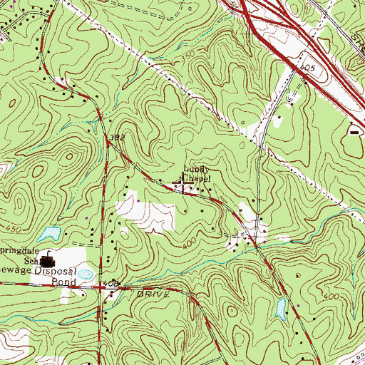 Topographic Map of Lundy Chapel, GA