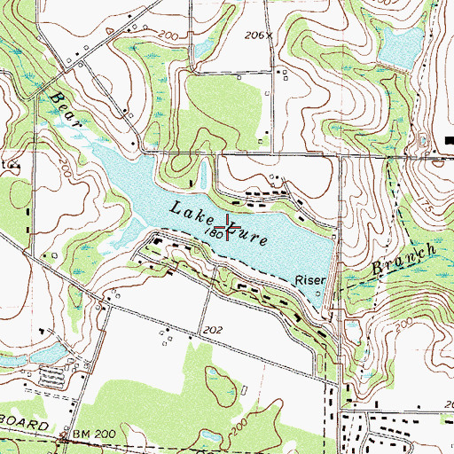 Topographic Map of Lake Lure, GA