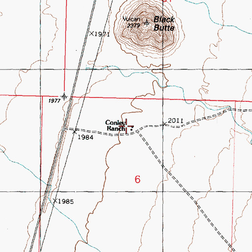 Topographic Map of Conley Ranch, AZ