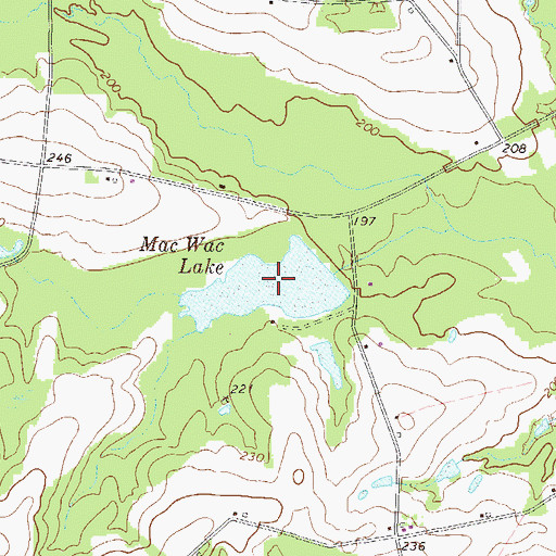 Topographic Map of Mac Wac Lake, GA