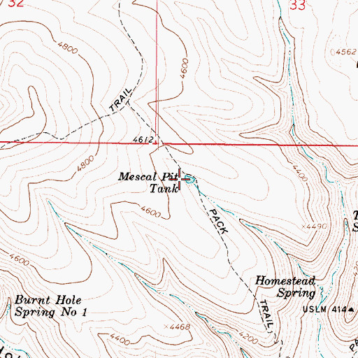 Topographic Map of Mescal Pit Tank, AZ