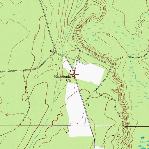 Topographic Map of Macedonia Church, GA