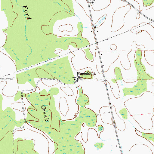 Topographic Map of Macedonia Church, GA