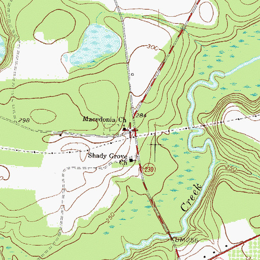 Topographic Map of Macedonia Methodist Church, GA