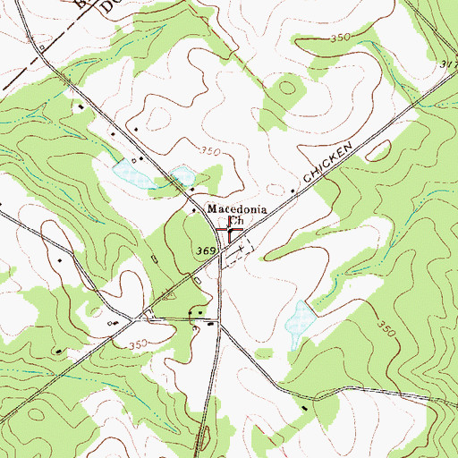 Topographic Map of Macedonia Church, GA