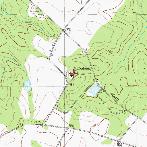 Topographic Map of Macedonia Church, GA