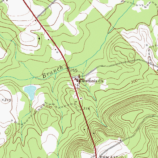 Topographic Map of Macedonia Church, GA