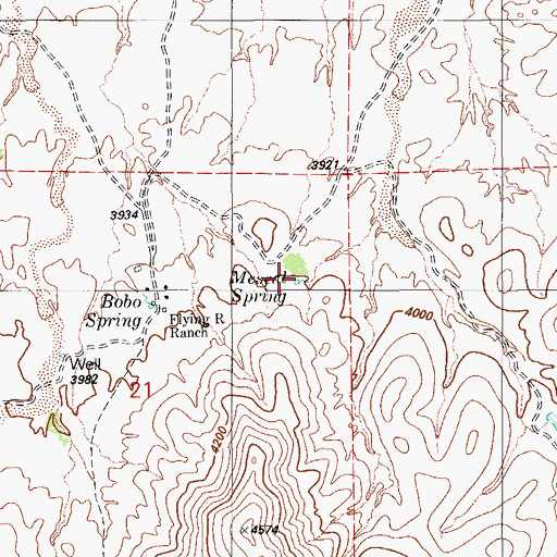Topographic Map of Mescal Spring, AZ