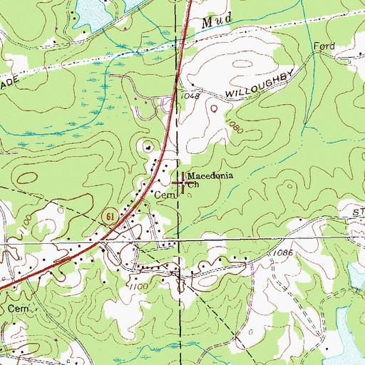 Topographic Map of Macedonia Church, GA