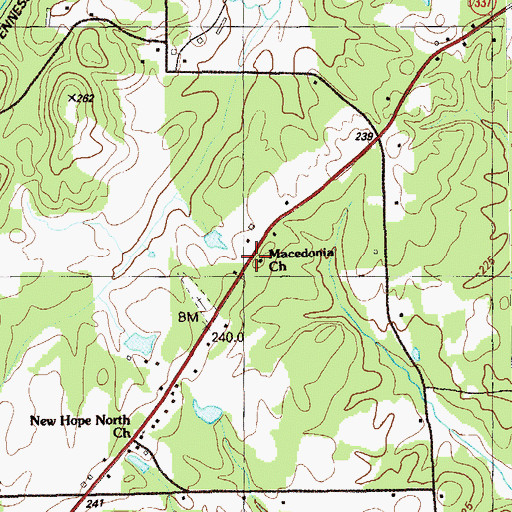 Topographic Map of Macedonia Church, GA
