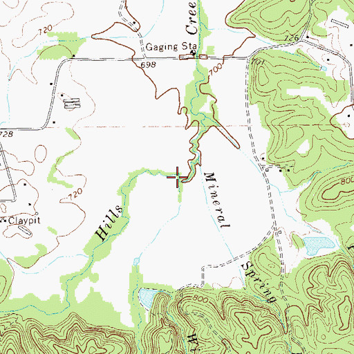 Topographic Map of Mackey Branch, GA