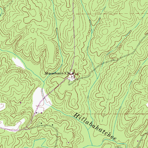 Topographic Map of Maedonia Church, GA