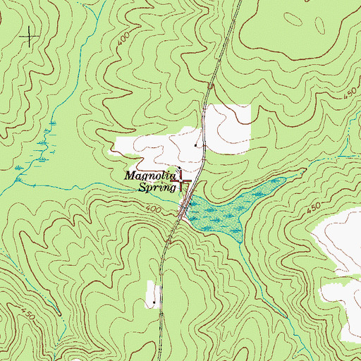 Topographic Map of Magnolia Spring, GA