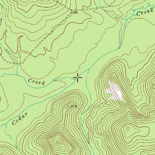 Topographic Map of Maiden Creek, GA