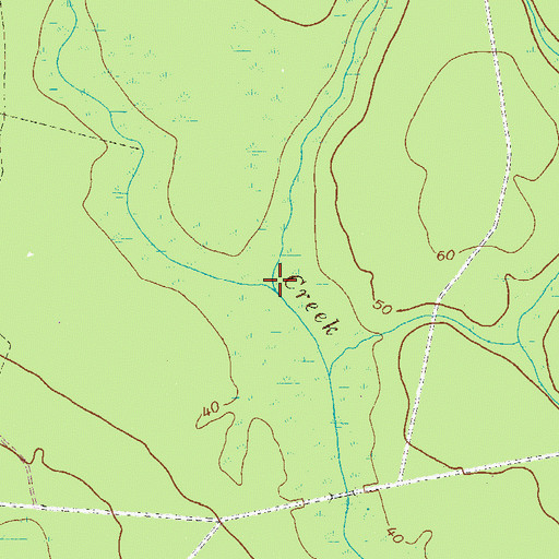 Topographic Map of Malden Branch, GA