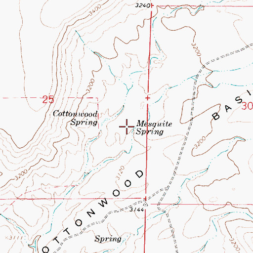 Topographic Map of Mesquite Spring, AZ