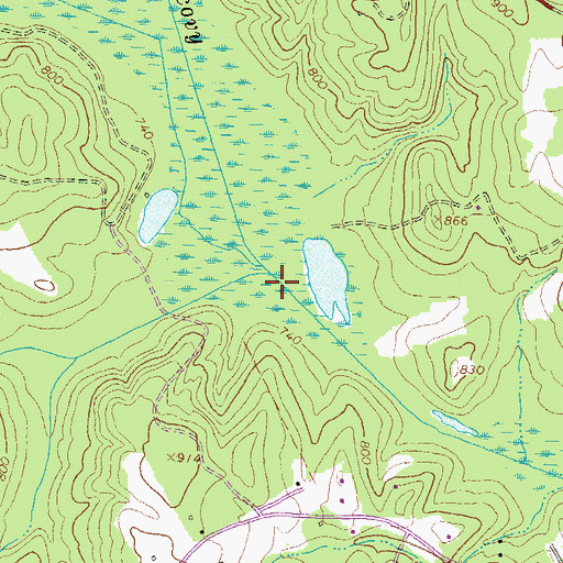 Topographic Map of Maple Creek, GA