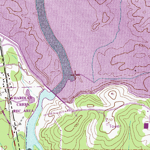 Topographic Map of Maple Creek, GA