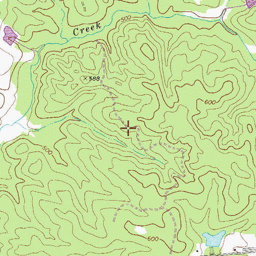 Topographic Map of Margarets Grove Church, GA